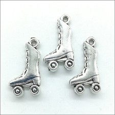 60pcs ice skates Antique Silver Charms Pendants For Jewelry Making DIY 21x11mm