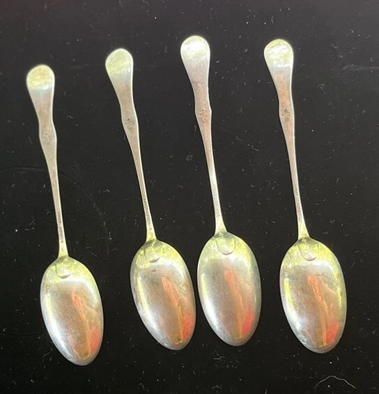 4 PCS Queen Anne Williamsburg by Stieff Sterling Silver Demitasse Spoons - Image 2 of 2
