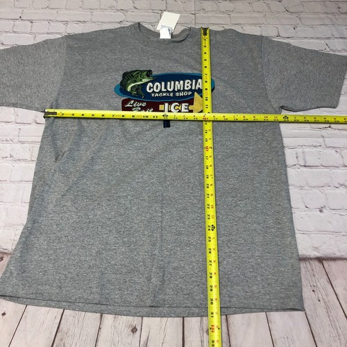 NWT Columbia Men Tackle Shop Fishing T-Shirt Tee Size XL X-Large B305 -23 - Picture 2 of 16