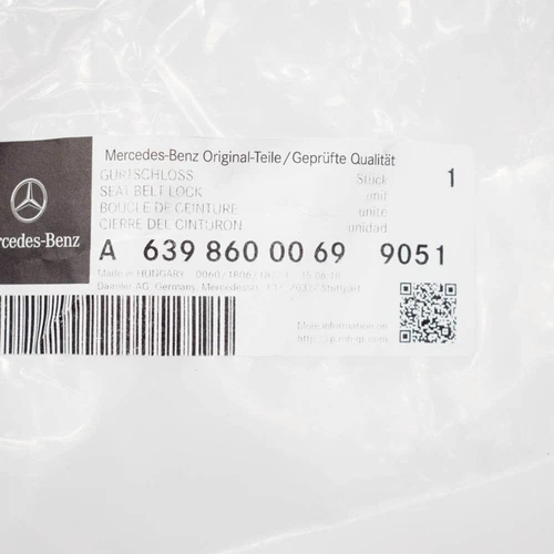 NEU MERCEDES-BENZ VITO W639 SICHERHEITSGURTSCHLOSS VORNE A63986000699051 - Bild 8 von 9