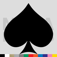Spade Vinyl Die Cut Decal Sticker - Playing Card Poker