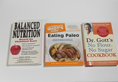 Diet Books Balanced Nutrition Paleo DR Gott Cookbook Recipes Lot 3 Books  Lot6