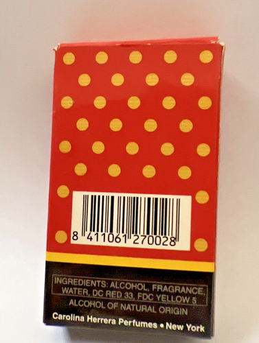 Carolina Herrera Flore Eau de Parfum .13 oz MINI Unused in box Made in Spain - Picture 5 of 5
