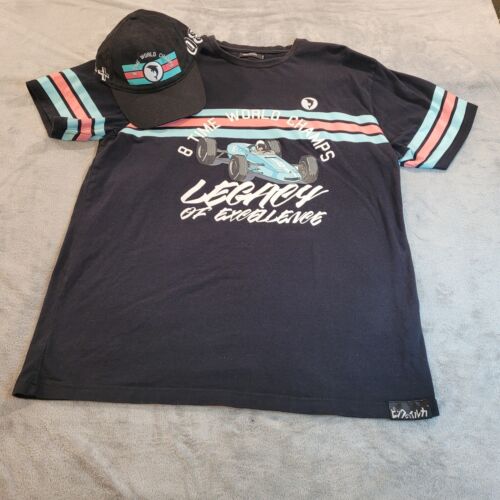 Pink Dolphin T Shirt And Hat Bundle Lot 8 Time World Champs Mens Size XL Black - Afbeelding 1 van 19