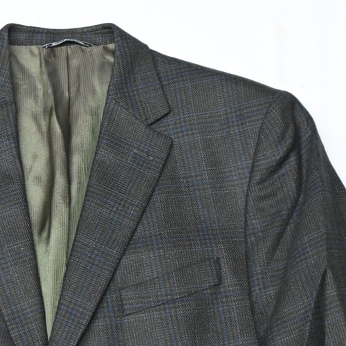 Jack Victor 44L Brown Glenn Check Flannel Landonwood Blazer Jacket Sport Coat - Picture 2 of 12