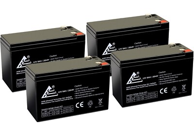 PACK OF 4 12V9AH SLA RECHARGEABLE BATTERY FOR EMERGENCY LIGHTING ATV UPS/SURGE