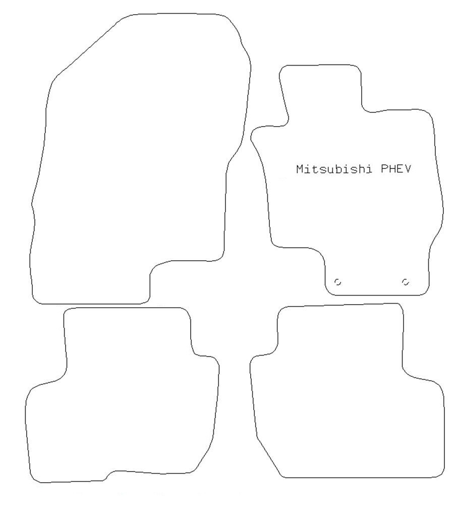 For Mitsubishi Outlander Phev 2014+ Fully Tailored 4 Piece Rubber Car