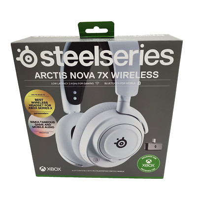 SteelSeries Arctis Nova 7X Wireless Gaming Headset - Xbox PC Switch - White