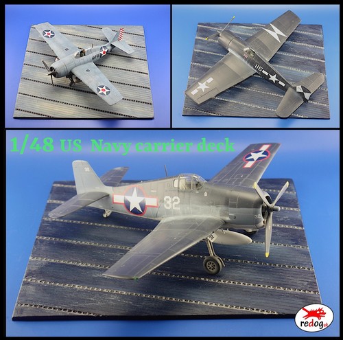 Kit de Modelo de Avión Aéreo 1/48 Base de Exhibición - Cubierta de Portaaviones de EE. UU. / Q4 - Imagen 2 de 3