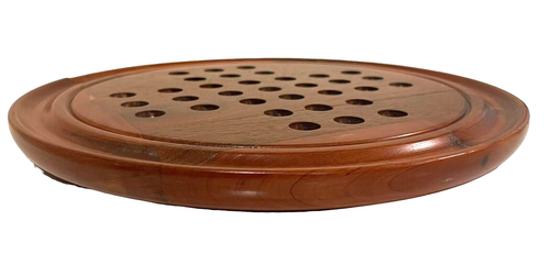 1990 Hand Crafted Wooden Solitaire 9" Game Board / Board Only Signed & Dated VTG - Picture 3 of 9
