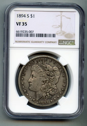 1894 S Morgan Silver Dollar NGC VF 35