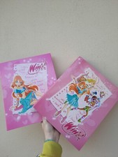 WINX CLUB - 2 Quaderni Raccoglitori Ad Anelli Scuola Vintage Auguri Preziosi