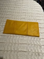 Gold Envelope faux crocodile clutch