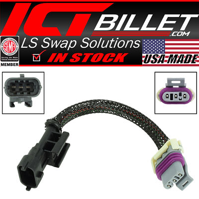 Wire Harness Adapter 6'' LS LS3 LSA Gen 4 (IV) Vehicle to Gen 3 MAP Sensor LS1