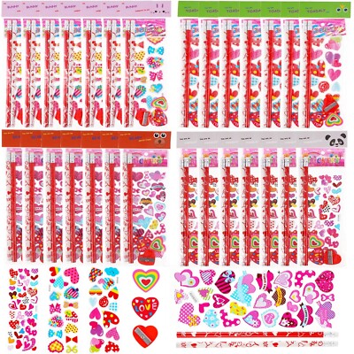 28 Packs Valentines Day Gifts for Kids Classroom Super Value Stationery Kit