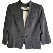 White House Black Market Peplum Black Blazer Size 10