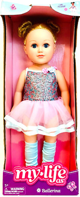 Dent Box My Life As A Ballerina Blonde Hair Blue Eyes 18'' Doll In Ballet Outfit