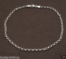 3mm Round Rolo Link Charm Anklet Ankle Bracel...