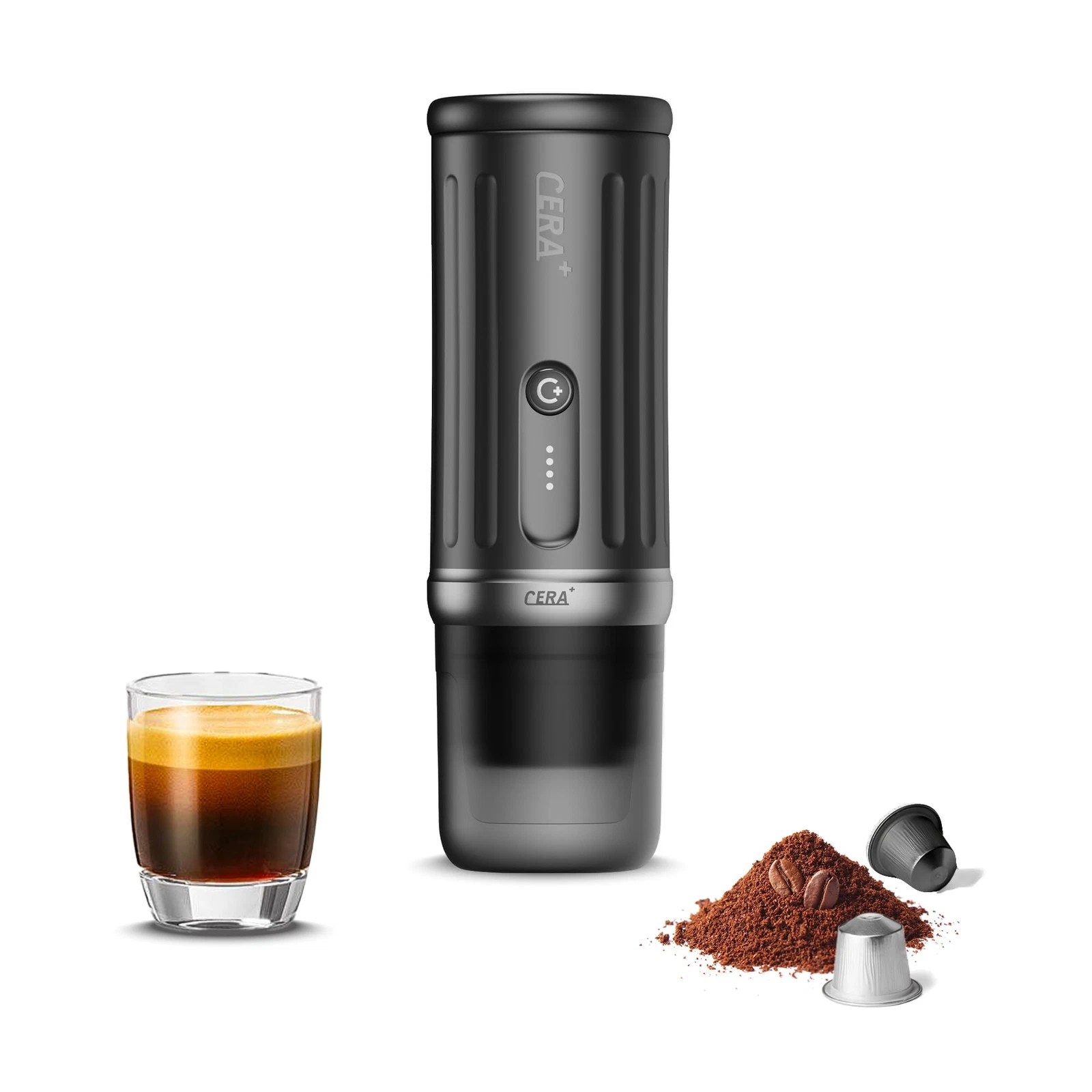 CERA+ Portable Coffee Maker Electric Espresso Machine, Self-Heating 8 Cups pe...