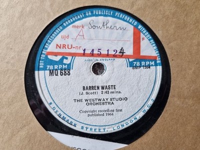 The Westway Studio Orchestra - Barren Waste Schellack UK