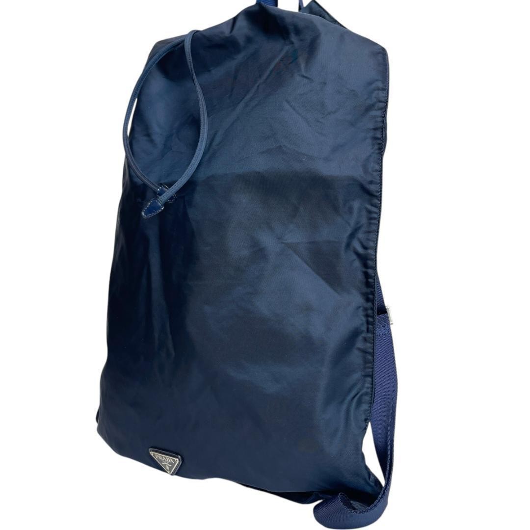 RURare PRADA 2817 navy nylon drawstring backpack from Japan