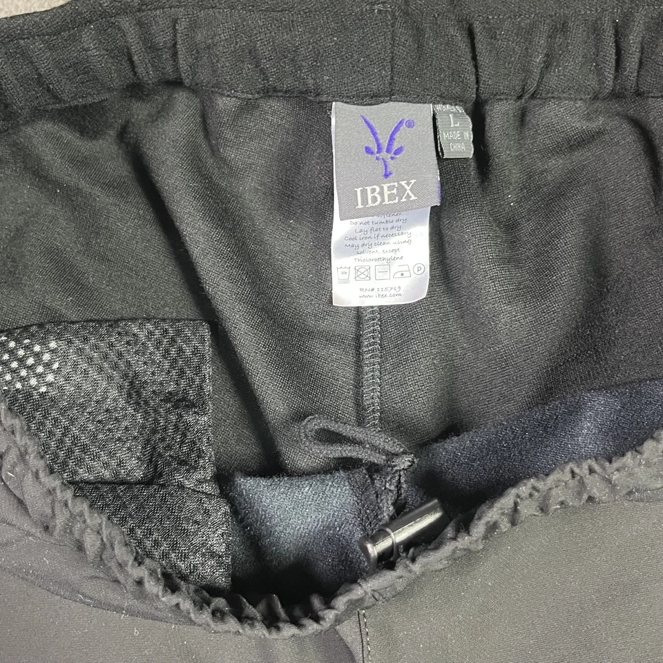 Calça Ibex Climawool Feminina Tamanho G Softshell Lã Merino Esqui/Neve Ao Ar Livre Preta - Imagem 4 de 4