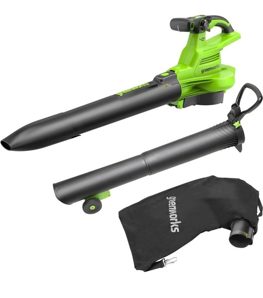 Greenworks 40V Akku Laubsauger / LaubbläSer Mit BüRstenlosem Motor, 370 Km/H-image