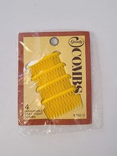 Vintage NIP Goody Combs Unbreakable Stay Tight Combs Yellow NEW