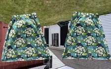 Vintage Patchwork Pinch Pleat Drapes Set of 4 panels