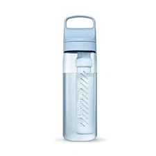 LifeStraw Go Series Water Filter Bottle Icelandic Blue Chlorine-Reducing Plastic