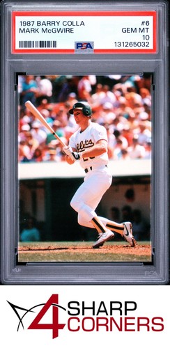 1987 BARRY COLLA #6 MARK McGWIRE ATHLETICS PSA 10