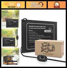 Adjustable Reptile Heat Pad - Under Tank Heater for 10-40 Gallon Terrarium, Mat