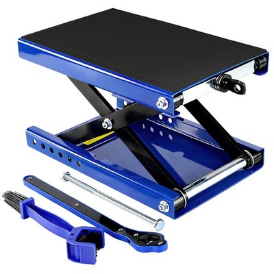 Motorcycle Lift Stand w/ Ratchet, Chain Brush & 16-in-1 - Fit Harley Honda Kawi