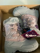 NEW 70 TOTES Girls Jenny Purple Pink Waterproof Insulated Winter Boots, 9M