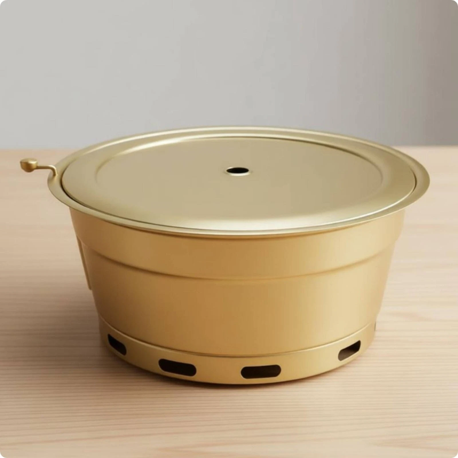 Korean BBQ Cooker Smokeless Round Charred Wood Cooker Large Capacity for Home