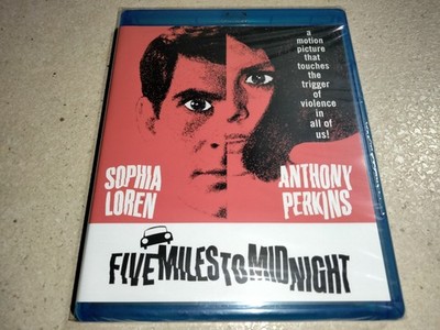 NEW Five Miles to Midnight Blu-ray 1962 Anthony Perkins Sophia Loren Thriller