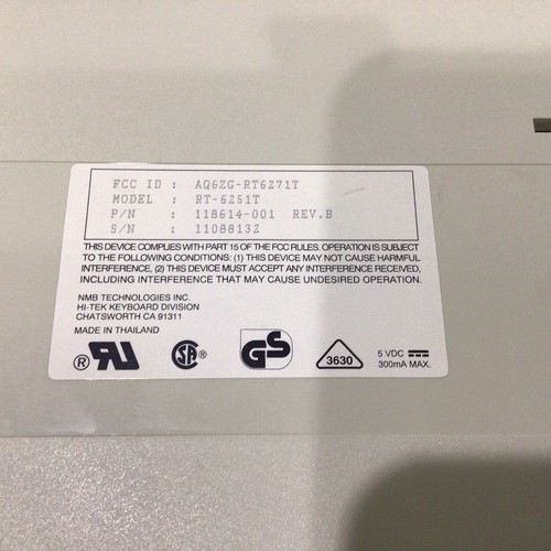 NMB Technologies RT-6251T 118614-001 REV B Mechanical Keyboard & Mouse - Picture 6 of 6