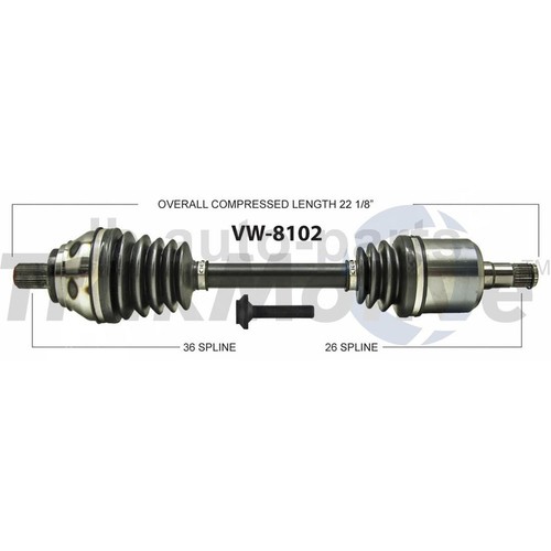 For Audi Q3 2X TrakMotive Front Left Front Right CV Axle Shaft - Picture 3 of 4