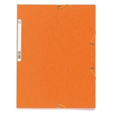 25 Pcs Pack Orange A4 Folder With 3 Elastic Flaps Glossy Paper 400 G-Mq Nature F