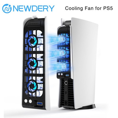 #ad NEWDERY Cooling Fan for PS5 Larger Fan Quiet Cooler With Auto Speed 9 Blades $21.99