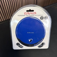BRAND NEW Craig CD2808 Personal Portable CD Player W/Stereo Headphones Blue .