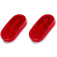 Set 2x Red Oblong 4"x2" 6 Side Marker Light Universal For Truck RV Waterproof