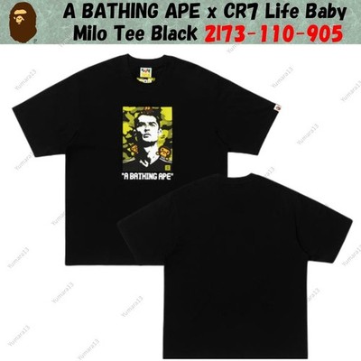 A BATHING APE x CR7 Life Baby Milo Tee Black 2l73-110-905