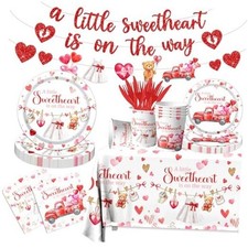 A Little Sweetheart is On The Way Decorations-142Pcs Valentines Baby Shower