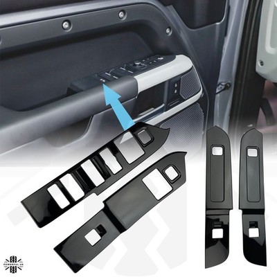 Door Window Switch Pack Trim in Gloss Black Surround for Defender L663 LHD 110