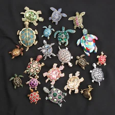 Women Men Unisex Tortoise Lover Brooch Fashion Animal Pins Badge Jewelry
