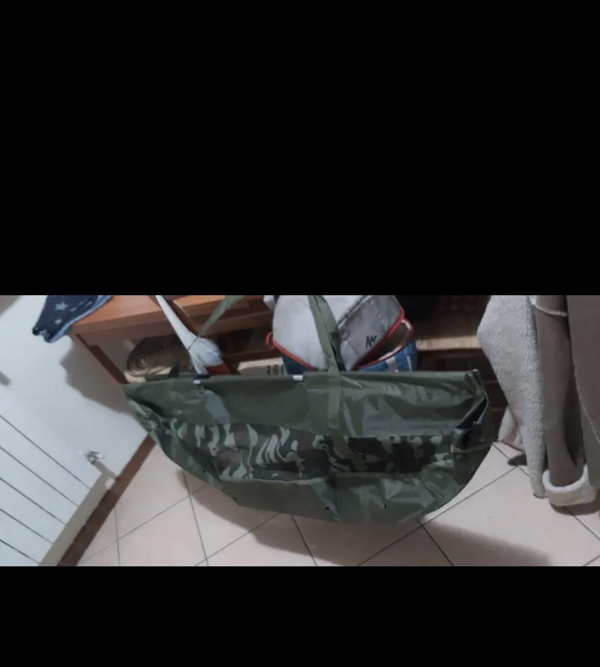 Sac de pesée pour pêche à la carpe XL vert en nylon renforcé