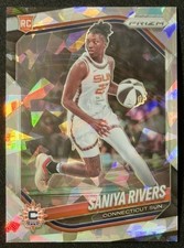 Saniya Rivers 2025 Panini WNBA Prizm Cracked Ice #150 (RC)