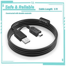 5ft Mini USB Cable Fits for Nikon D40 D40X D50 D60 D70 D80 D90 D7000 D600 Camera