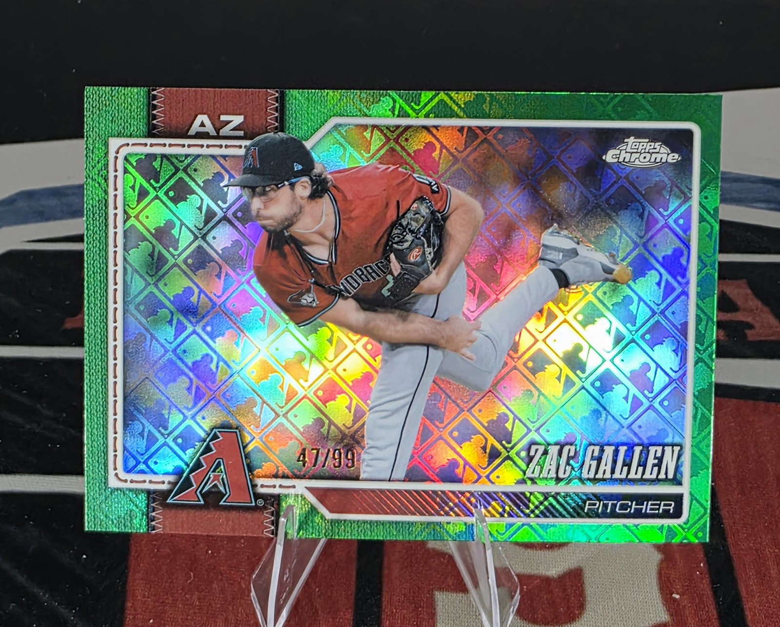 2026 Topps Chrome Logofractor Zac Gallen #158 Green Refractor /99 Diamondbacks